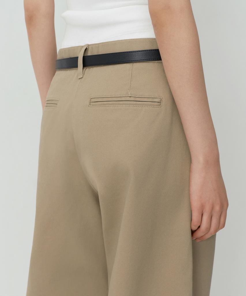MUSINSA STANDARD WOMAN Women'S Solid Cp Curved Chino Pants [Beige]