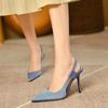 Frühling Frauen Slingback Sandalen Spitz Slip Auf Thin High Heel Damen Elegante Pumps Schuhe Drss Sandalen