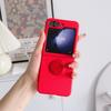 High Quality Soft Liquid Silicone Fold Phone Case for Samsung Z Flip 7 6 5 4 Shockproof Candy Color Ring Holder Cover