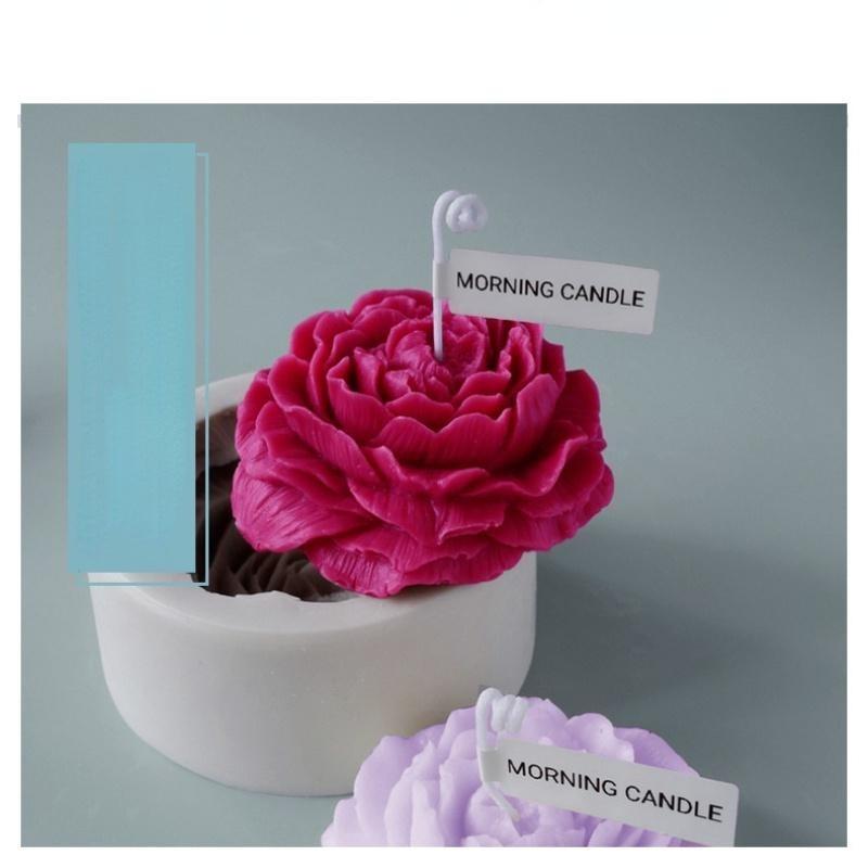 Large Peony Flower Candle Mold Handmade Soap Aromatherapy Gypsum Glue Mould Baking Chocolate Molds Home Decor Gifts