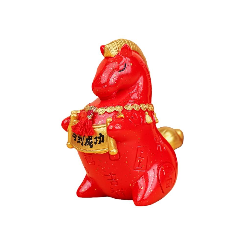 Chinese Style 2026 Horse Year Mascot Resin Horse Figures Ornament Horse Statue  Spring Festival