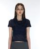 LARTIGENT L12 Cowl Lace T-Shirt(Navy)