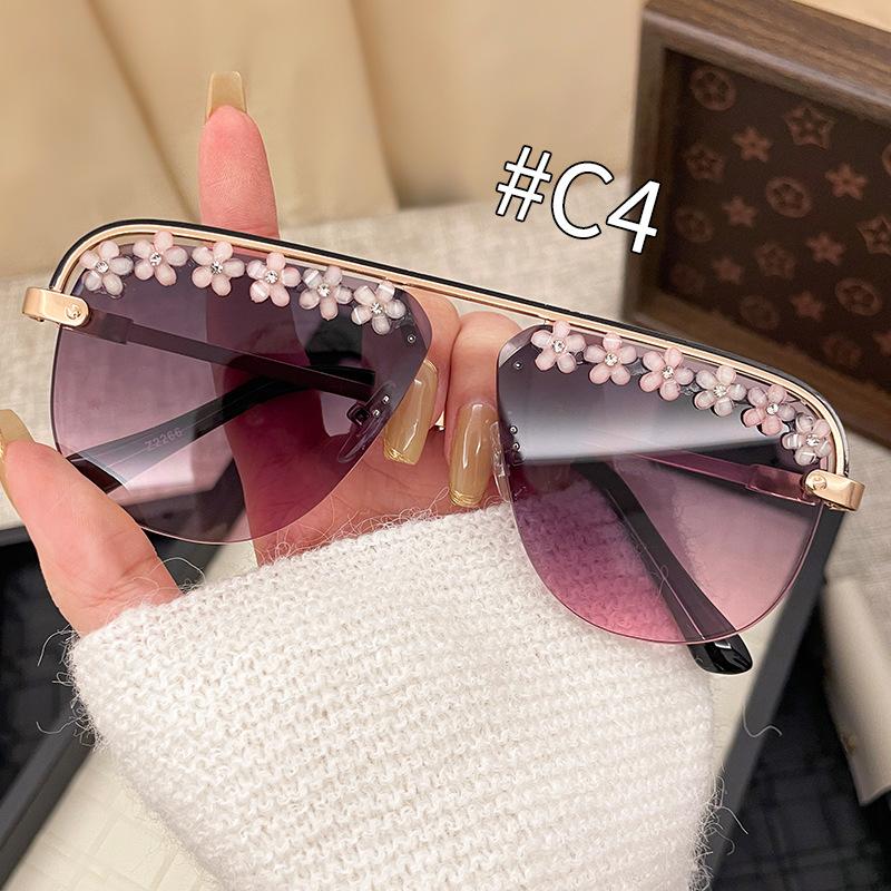 

Classic Single-Beam Round-Frame Decal Sunglasses Retro Unique Cute Women S Sunglasses Stylish Metal Sunglasses For Shopping Duhe Other