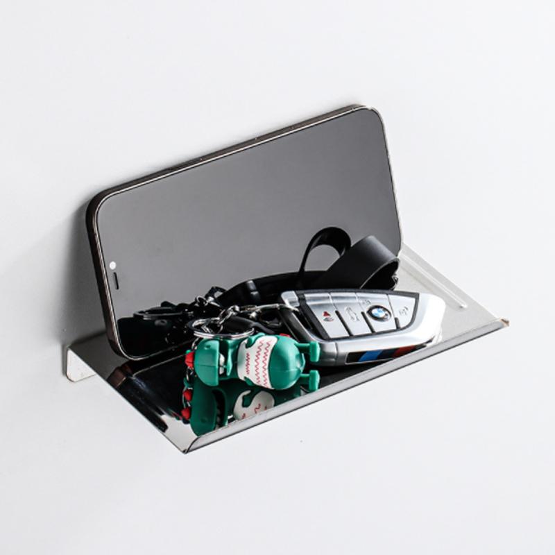 304 Stainless Steel Paper Holder Gold Black White Brushed Toilet Paper Roll Rack with Phone Shelf Bathroom Kitchen Free Punch