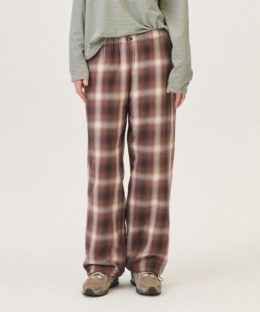 GROVE Monet Check Pants (Brown)