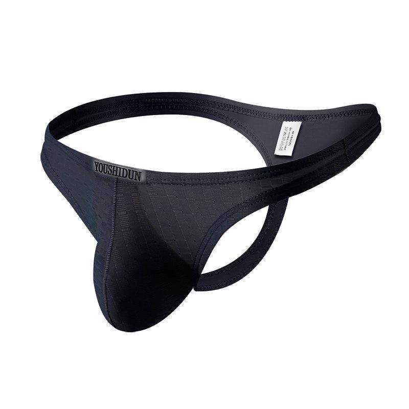 Men's Seamless U-Convex Low Waist Breathable Thong for Running & Fitness