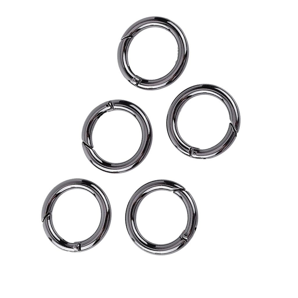 5 Pack Zinc Alloy Round Snap Hooks, Hook Key Chain Clips, Secure Locking Buckle for Key Tool Attachment