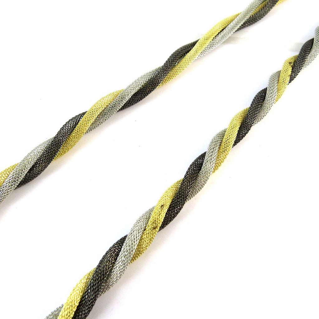 Les Trésors De Lily [N8148] - Long Necklace 'Kilimanjaro' Gold Silver Black