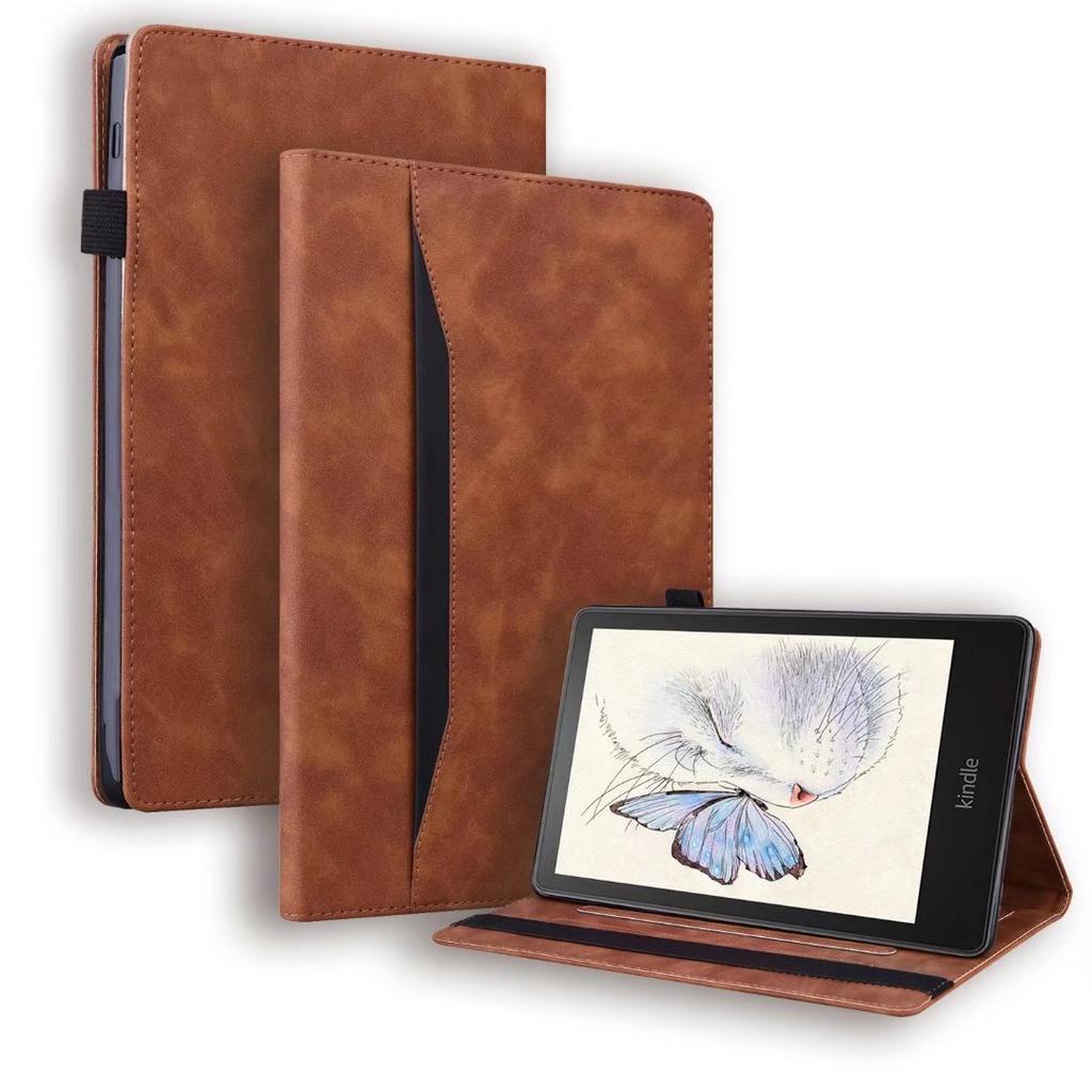 Kompatibilní s Amazon Kindle6 HD10 PLUS, Ochranné pouzdro na e-čtečku, Retro matné ražené jednobarevné