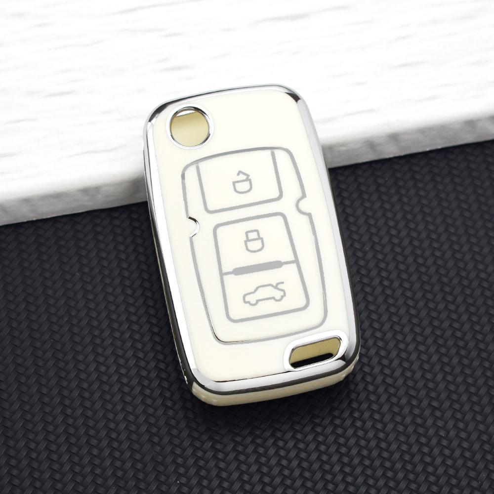 TPU Folding Car Key Case Cover For Geely Emgrand EC7 EC7-RV EC715 EC718 EC8 GC5 GC6 SL EU7 Key Holder Protector Fob Keychain