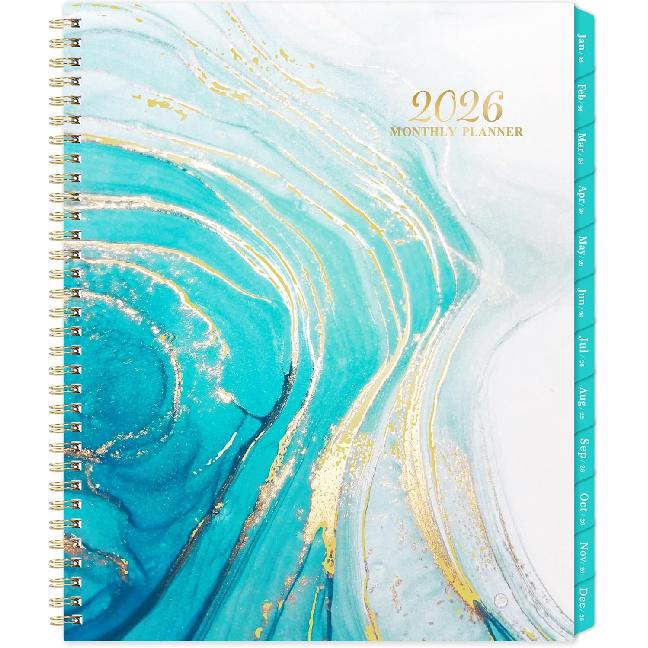 2026 Monthly Planner/Calendar - January 2026 - December 2026, Monthly Planner 2026, 12 Months Calendar with Tabs & Note Pages, 9  x 11 , Twin-Wire 2026 Monthly Planner