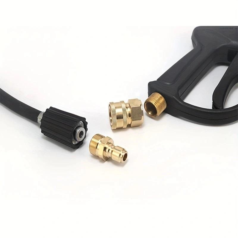 Hızlı Bağlantı Pul Pirinç Basınç Tahliye Konnektörü M22 15 Dişi 1/4 Erkek Çift Hortum İnç Adaptörü Gar