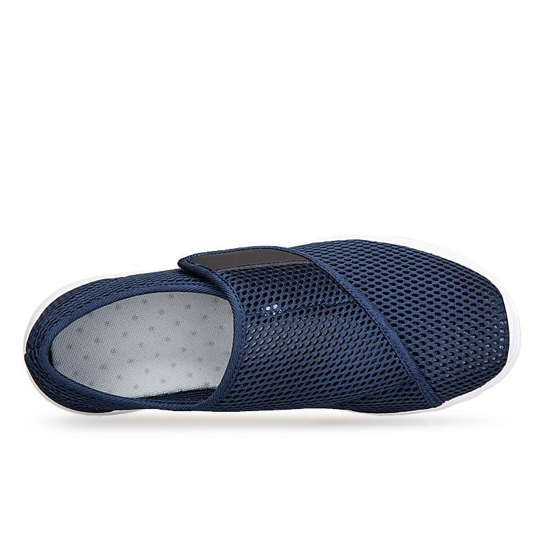 Summer elderly shoes men's and women's adjustable fattening and widening casual shoes the elderly foot swollen shoes Velcro men's and women's shoes