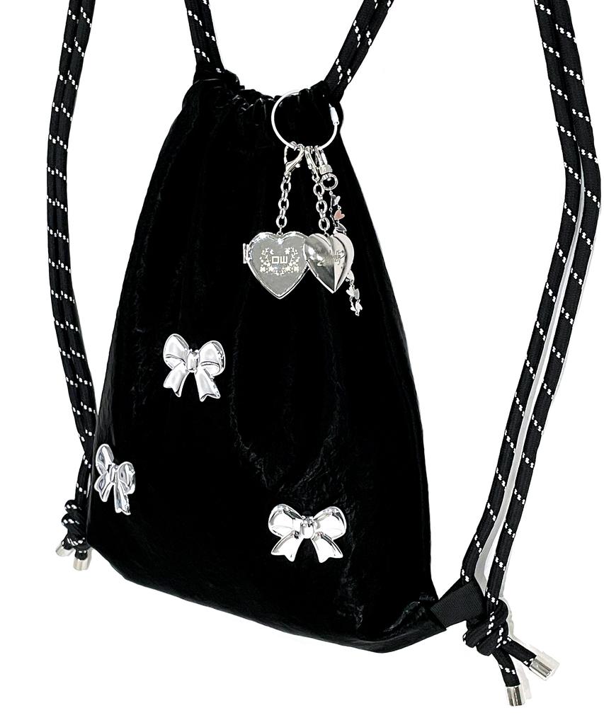 Other-Worldly Silver Ribbon Gym Sack [Black]