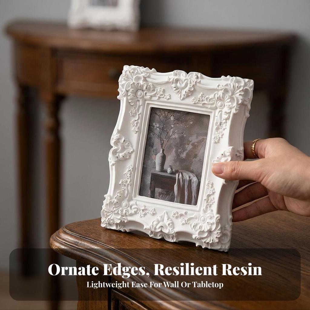 Resin Photo Frame Vintage Wall Retro for Living Room