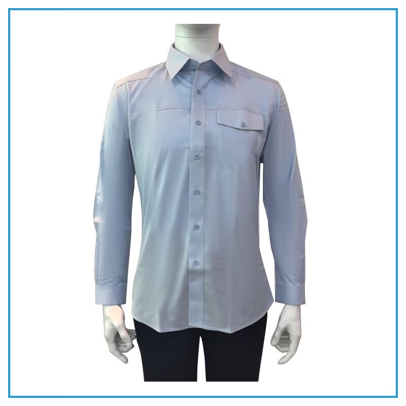 

Langdeng Men s Long-Sleeve Stand Collar Shirt L Custom Fit