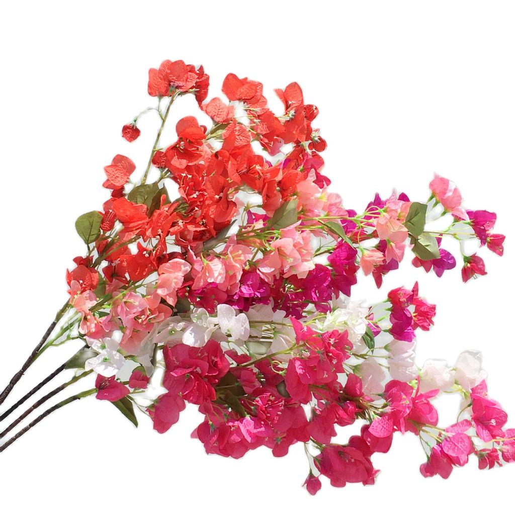Artificial Bougainvillea Flower Tree Branch Faux Silk Flower for Wedding Party Home Floral Arrangement