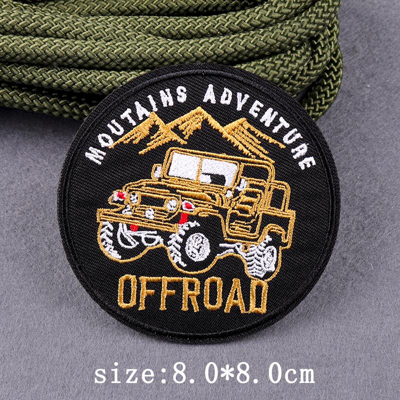 Wildnis Outdoor Stickerei Patches für Kleidung Aufbügel-Patches auf Kleidung Camping Abenteuer Patch für Kleidung Aufkleber Abzeichen
