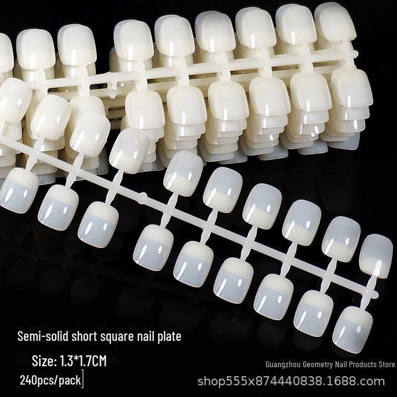 

Образец японского овального и квадратного круглого узора накладных ногтей