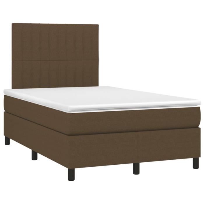 3141924 vidaXL Divan Bed with Mattress Dark Brown 120x200 Cm