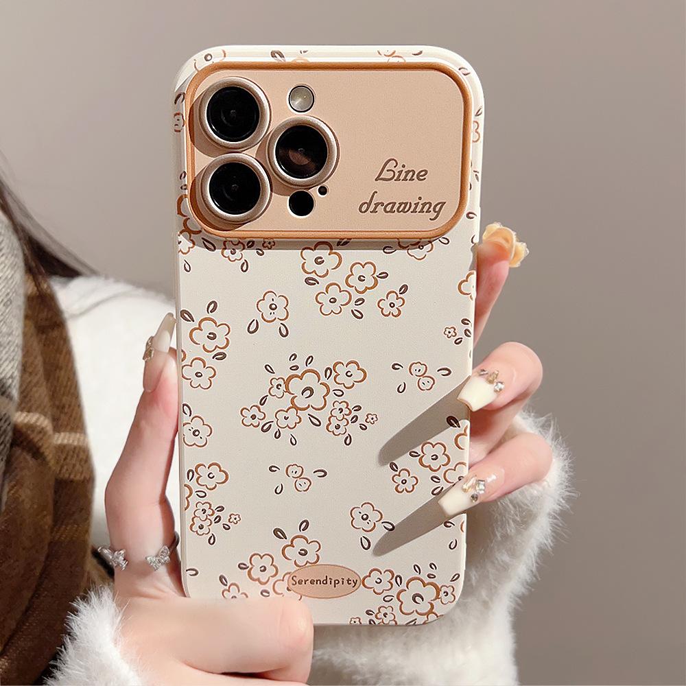 Gentle Little Floral Pattern Suitable for Apple 15promax Phone Case Iphone14 Style 11 All Inclusive 16 Sets 13 Huawei