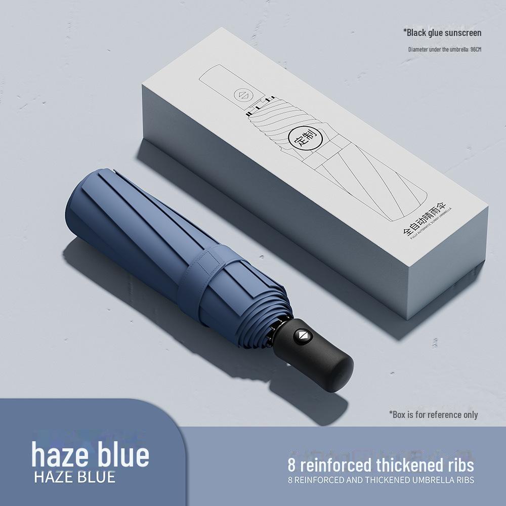 Automated 24-Bone Folding Umbrella, High-Grade Men's Dual-Use for Sun and Rain