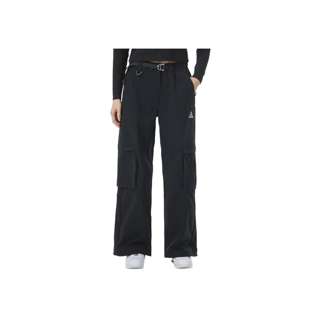 Nike Letter Embroidery Training Breathable Loose Casual Work Pants Women Pants Black FN1948-010