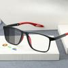1pcs Sports Style Color-Changing Reading Glasses Set Classic Frame Design with Enhanced Pochromic Lenses
