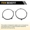 REPAIROCK Compatible with Jeep Wrangler JK 2007-2017, 1 Pair of 7-inch Round Headlight Metal Rings (Left and Right)