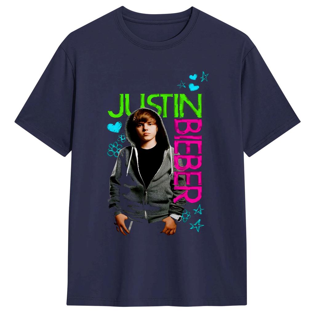 JJustins BBiebers T Shirt Summer Cotton T Shirts For Couple Custom Logo Tshirt Short Sleeve Y2K Fun Clothes