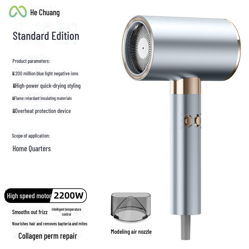 Uscător de păr accesibil: Temperatură constantă inteligentă pentru uscare rapidă și comutare rapidă aer cald/rece pentru coafare