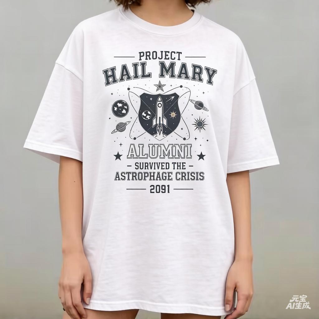 2026 Project Hail Mary Ryland Grace Rocky Graphic 100Cotton Unisex Shirt Summer New Fashion Unisex Oversized Tshirt Fan Gift