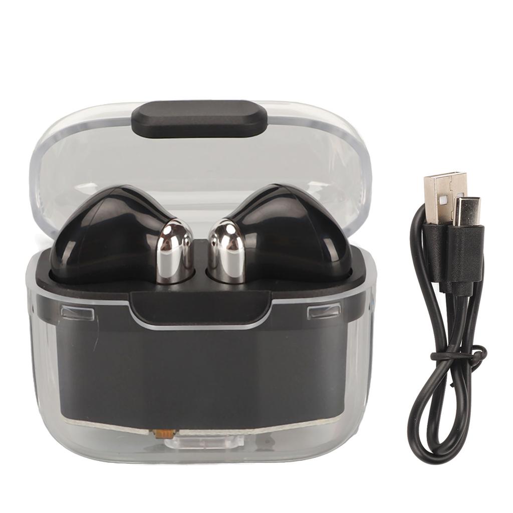 Language Translator Earbuds Bluetooth 5.3 Support 144 Languages Wireless Translator Earphone with Transparent Case Black