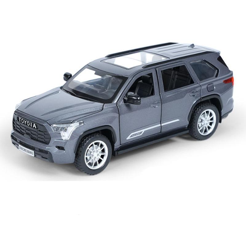 1/24 Toyota Sequoia SUV Simulation Alloy Car Model Diecast Metal Off-Road Vehicles Car Model Sound and Light Boys Toy for Children Gift
