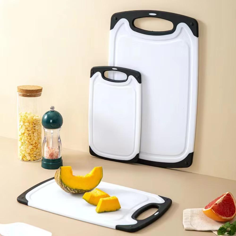 3Pcs Plastic Chopping Board Double-Sided Chopping Block Baby Food Cutting Board Set Vegetable
