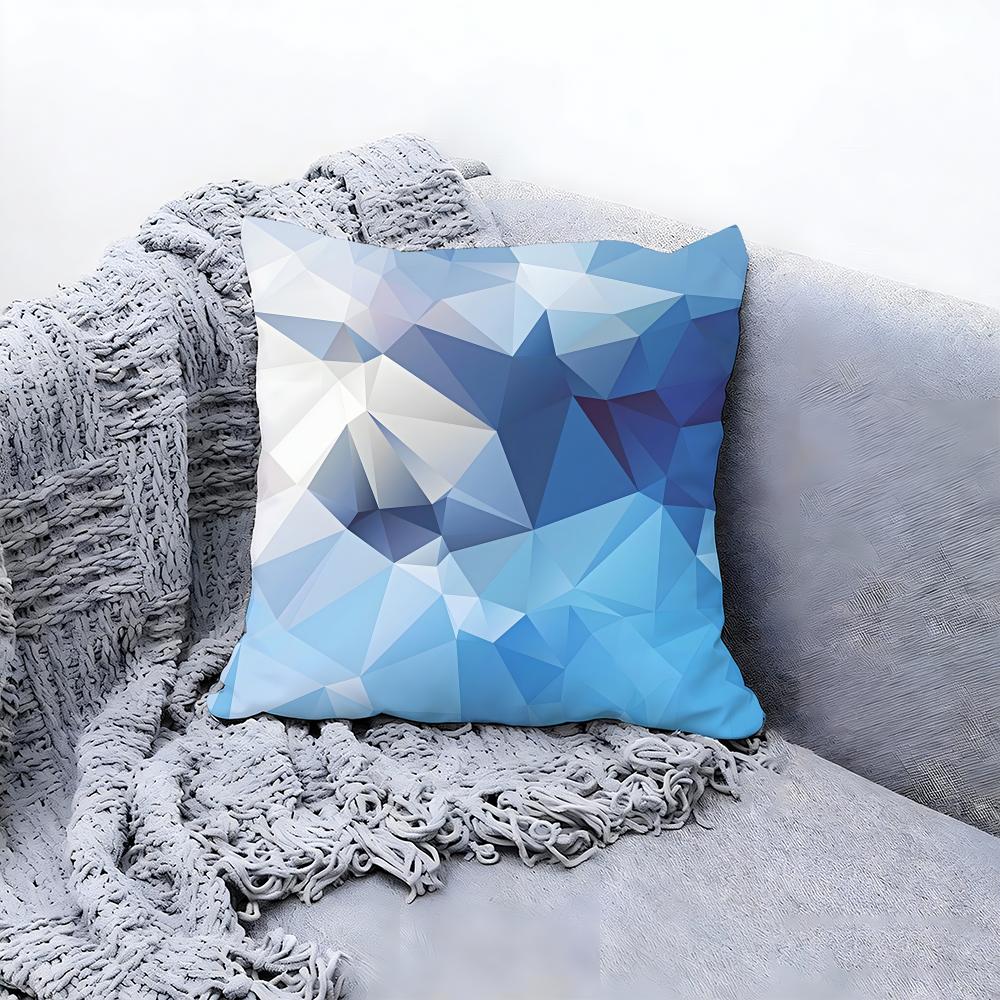 Unique Cracked Ice Pattern Style Cushion Cover Premium Comfort Reversible Pillow Cove In One Design for Any Room Car Interior