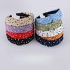Polka Dot Wide Headband Retro Fabric Knotted Hair Hoop for Women Elegant Mesh Hair Accessories Pressure Hair Card