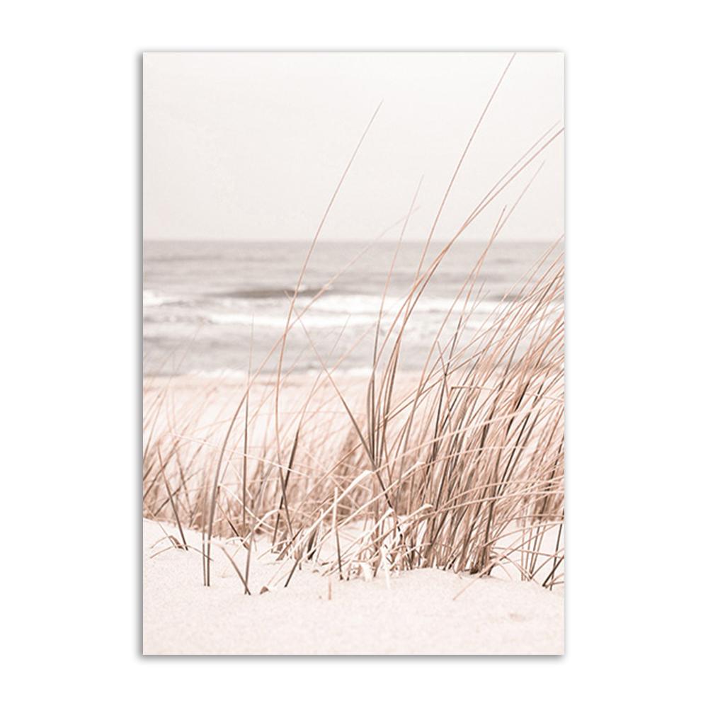 Sea Landscape Wall Art Poster and Prints Beach Sand Canvas Paintings Sunshine Nordic Posters Wall Pictures for Living Room Decor