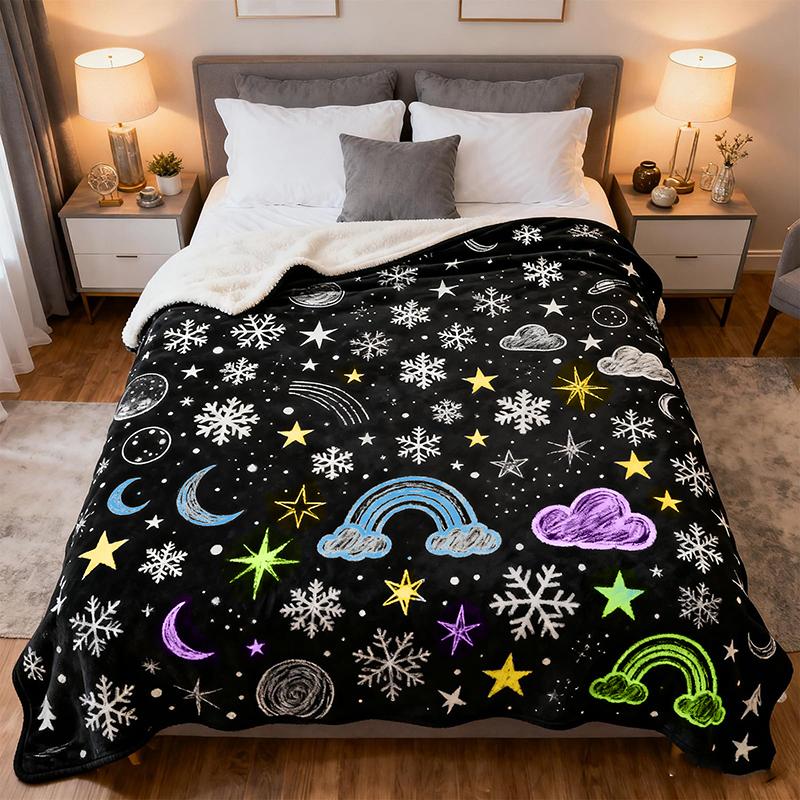 Diy Coloring Blanket, Washable Color Your Own Fleece Throw Blanket For Kids And Adults Soft Cozy Art Project
