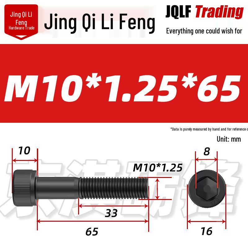 12.9 Grade Medium Tooth Hex Bolt, Half Thread, M10-M36, High-Strength Screw