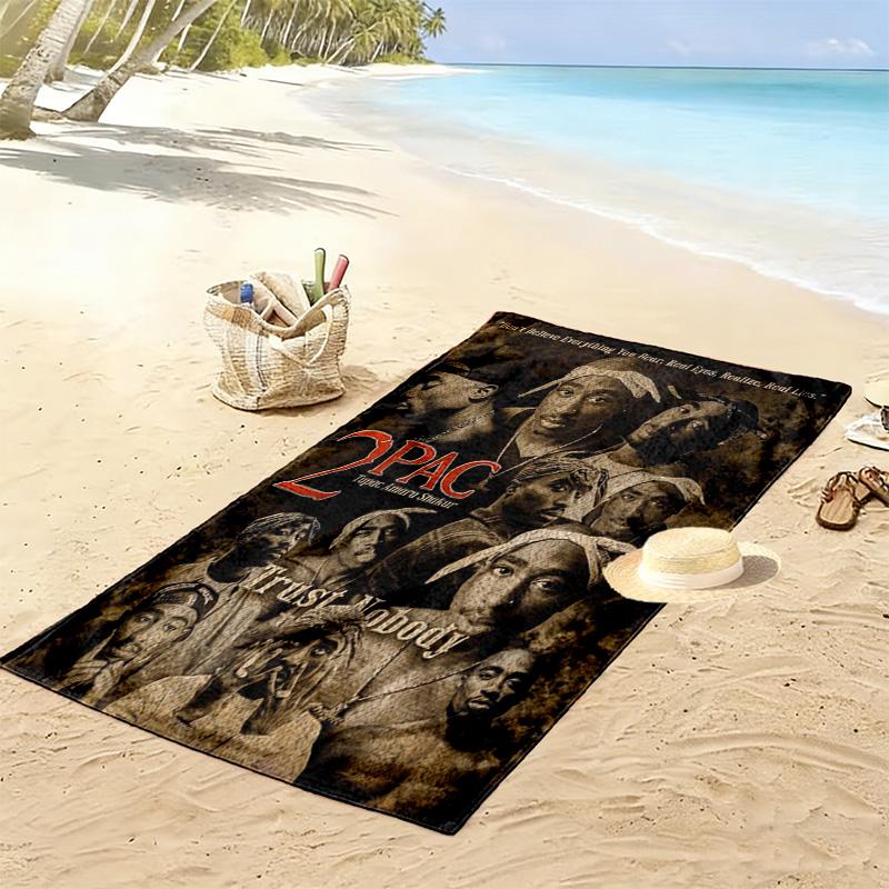 Legacy Tupac: Iconic Spirit Beach Towel Outdoor Camping Soft Quick-drying Swim Towel Swim Seaside Travel and Vacation Towels Fashion Beach
