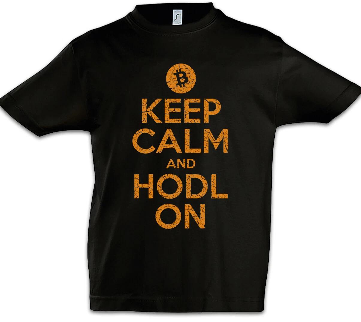 Keep Calm And HODL On Kids Boys kids boys T-Shirt Cryptocurrency Cryptocurrency Trading Fun 150