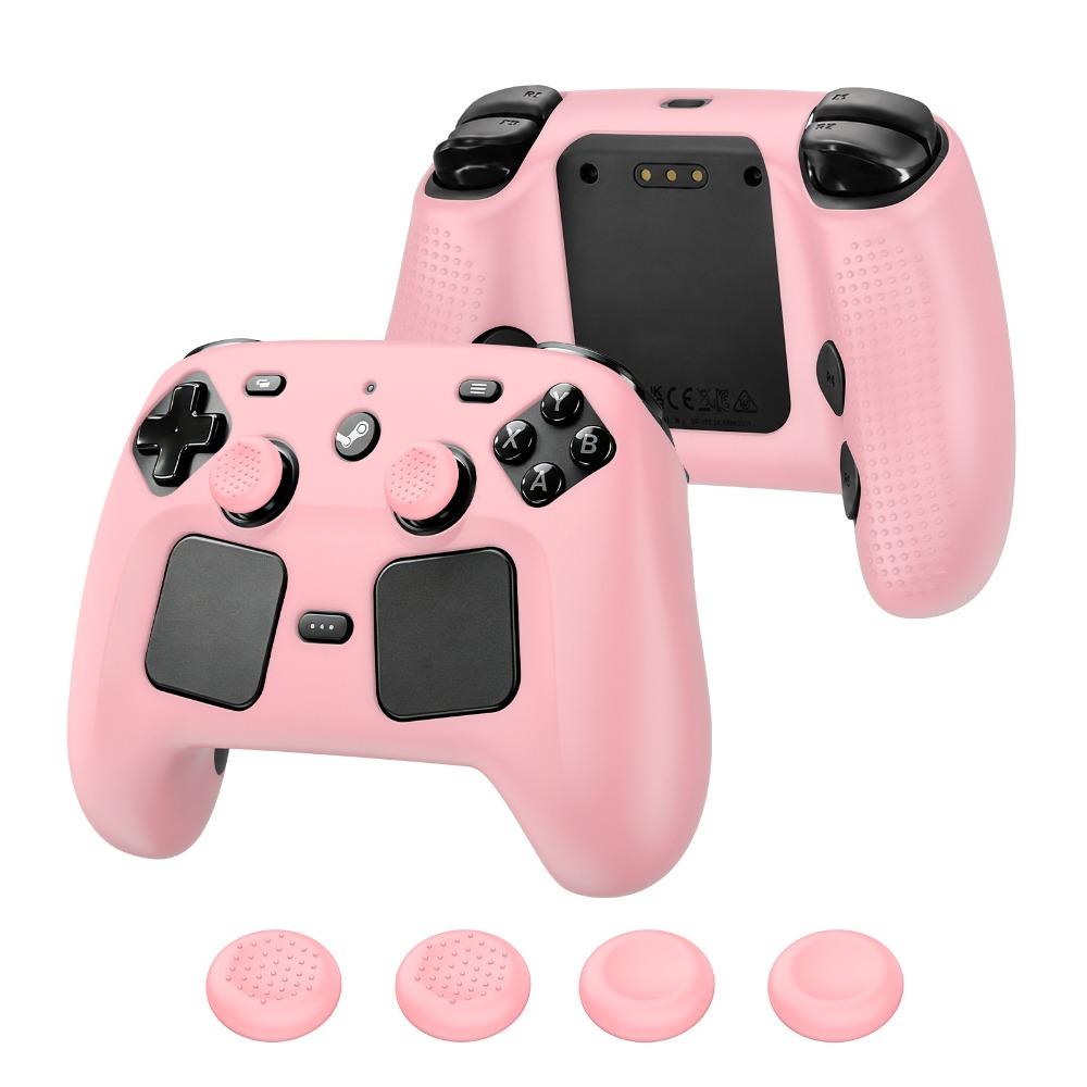 Shockproof Console Protective Cover Silicone Handle Controller Shell for Steam Controller 2 розовый