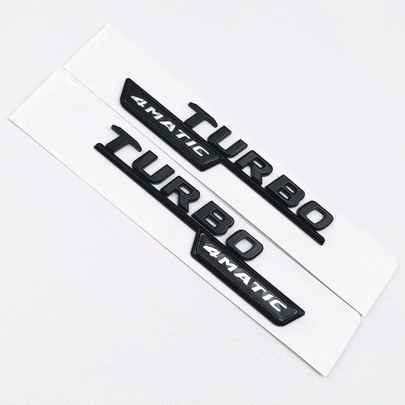 Car Sticker 3D ABS Black Logo GLB35 Letters Turbo 4matic Emblem AMG Badge Car Rear Star Sticker For Mercedes Benz GLB35 AMG X247