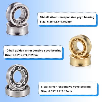 Yoyo Ball Replacement Parts High Accuracy Yoyo Replacement Bearing Pack with Strings and Bearing Remover Tool