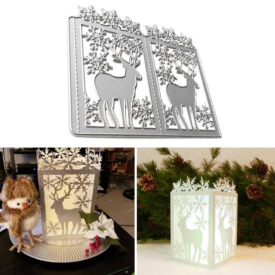 Vánoční jelen vyřezávací šablona DIY reliéfní šablona scrapbooking papírové karty dekorace