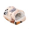 Bed Cat Cave Pet Sleeping Made of Soft Polyester with Semi-Enclosed Structure for Hideaway