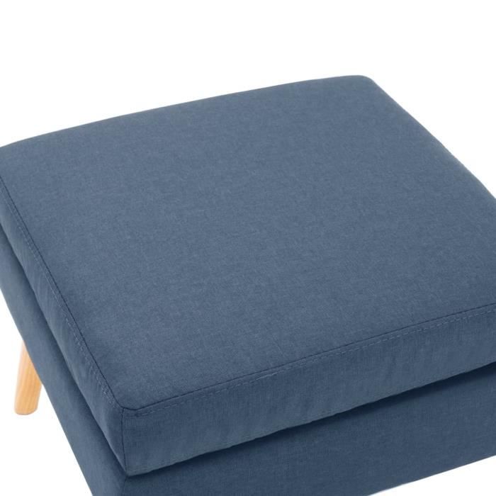 VidaXL Repose-pied Bleu Tissu