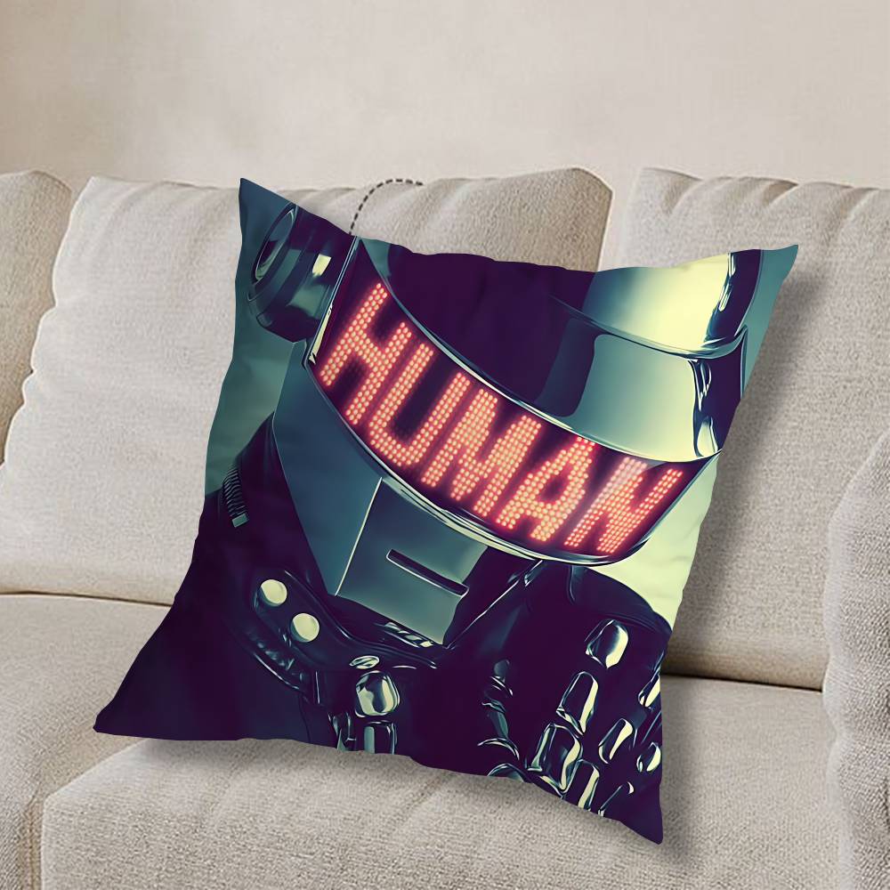 COOL FRA Daft Punk band Pillow Case Sofa Living Room Bedroom Headboard Backrest Cushion Square Cushion Nap Time