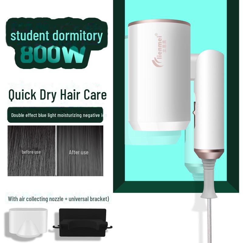 Portable Foldable Hair Dryer: Silent, High-Power, Negative Ion Technology for Gentle Home & Dormitory Use.
